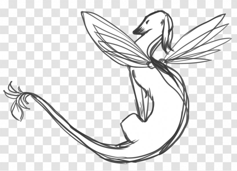 Drawing Sketch Hummingbird Fairy Image - Legendary Creature - Sketches Transparent PNG