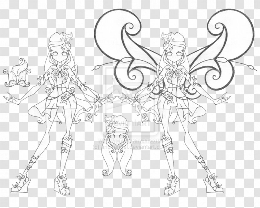 Sketch Line Art Cartoon Symmetry - Wing Transparent PNG