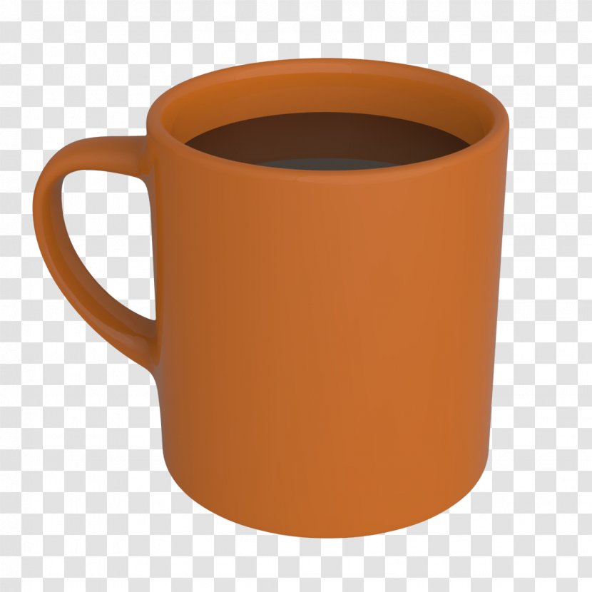 Mug Coffee Cup - Orange Transparent PNG