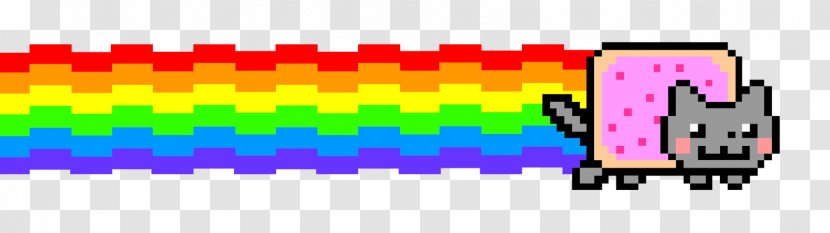 Nyan Cat YouTube Desktop Wallpaper - Pixel Art - Rainbow Transparent PNG