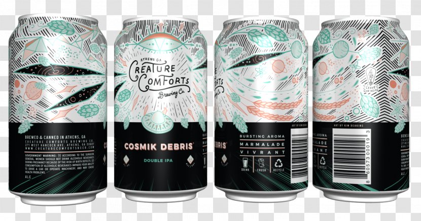 Beer India Pale Ale Athens Creature Comforts Brewing Co. Cosmik Debris - Aluminum Can Transparent PNG