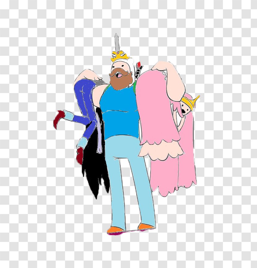 Finn The Human Princess Bubblegum Marceline Vampire Queen Fan Art - Adventure Time Transparent PNG