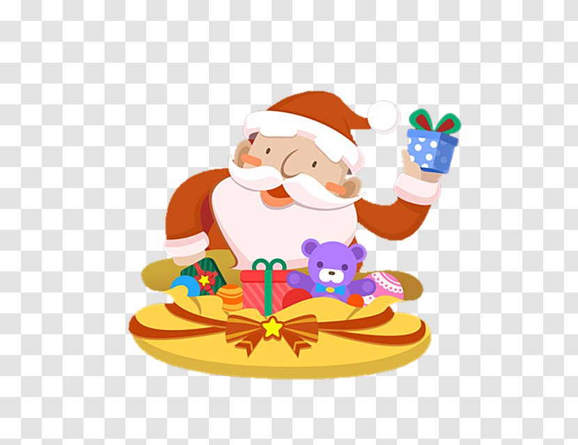 Santa Claus Christmas Ornament Gift - Drawing - Take Gifts Transparent PNG