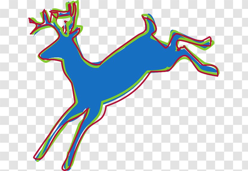 Deer Silhouette Clip Art - Mammal - Jumping Transparent PNG