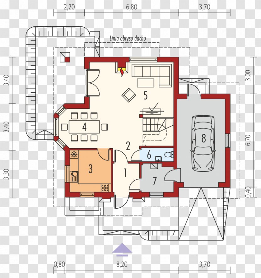 Floor Plan House Building Garage - Schematic Transparent PNG