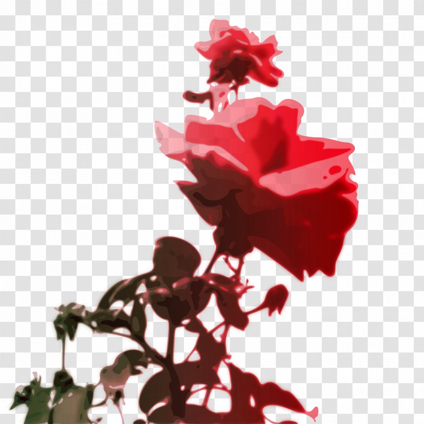 Black Rose Flower Clip Art - Flora - Vector Transparent PNG