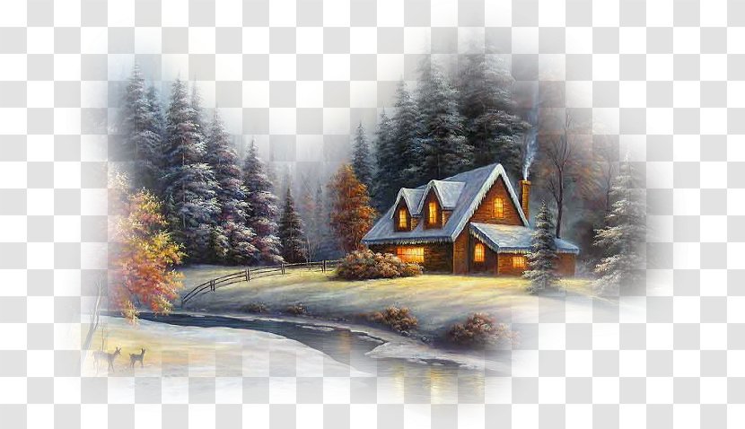 Oil Painting Art Museum Christmas - Snow Transparent PNG
