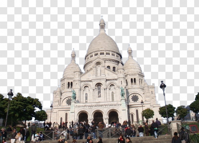 Sacrxe9-Cu0153ur, Paris Montmartre Sacred Heart Cathedral Basilica Byzantine Architecture Transparent PNG