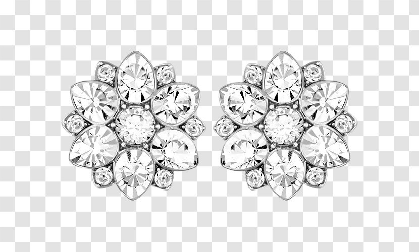 Earring Swarovski AG Jewellery Crystal - Jewelry Flower Earrings Transparent PNG