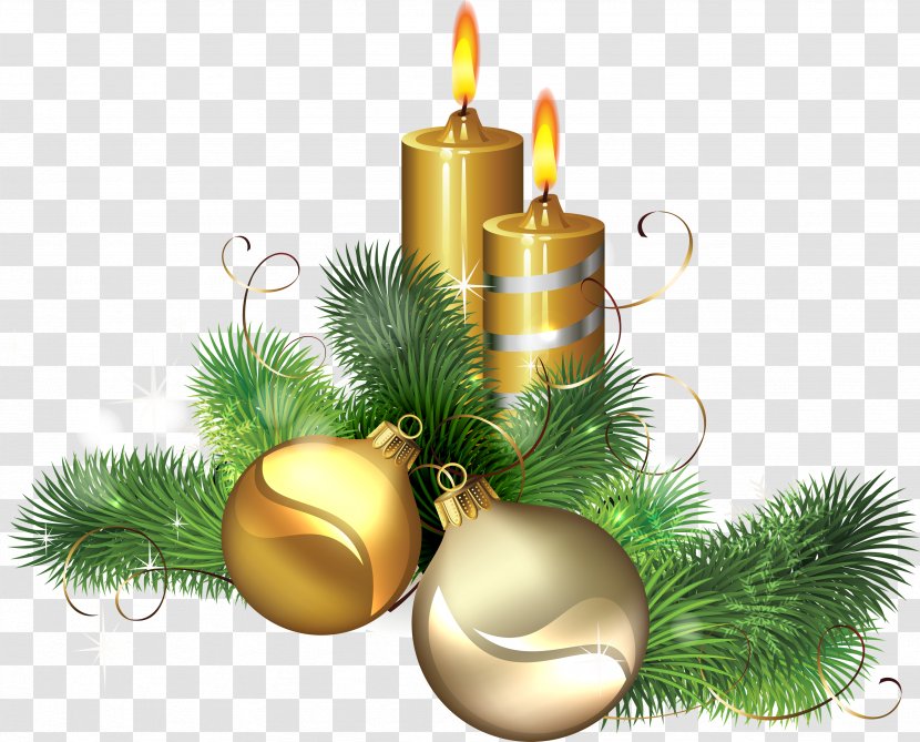 Christmas Candle Icon Clip Art - Ornament - Image Transparent PNG