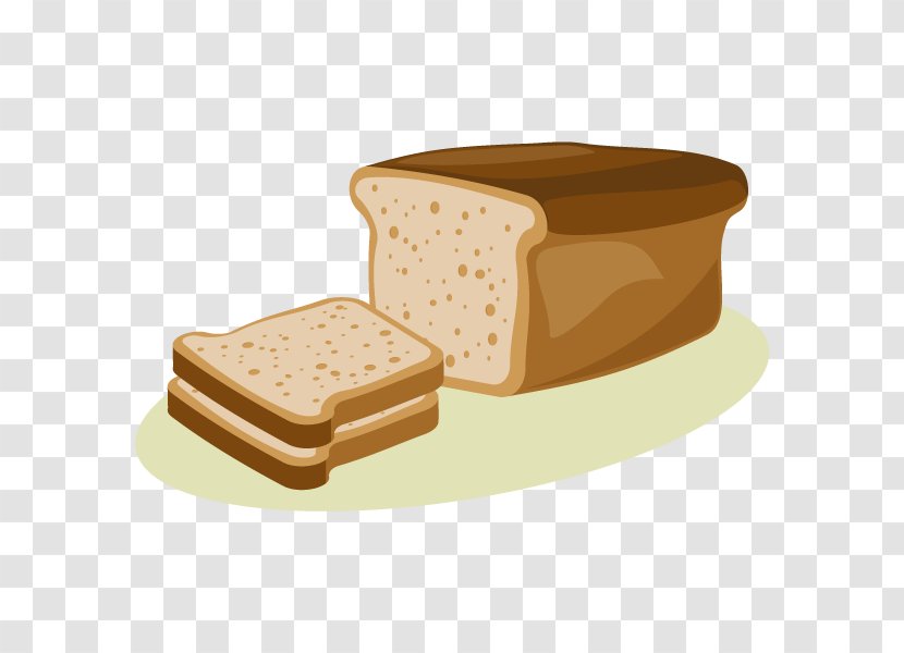 Toast Rye Bread Bakery Breakfast White - Food - Vector Slice Of Transparent PNG