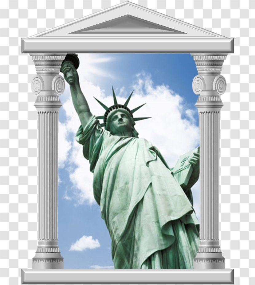 Statue Of Liberty Image Monument Color - Column - Famous Statues Transparent PNG