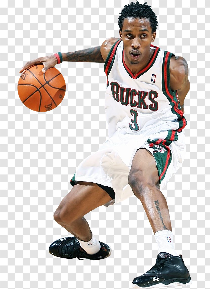 Brandon Jennings Basketball Knee - Jersey - Milwaukee Bucks Transparent PNG