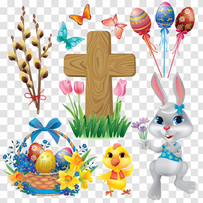 Easter Bunny Christian Symbolism Clip Art - Creative Transparent PNG