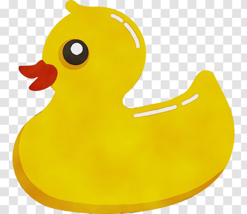 Rubber Ducky Bath Toy Yellow Duck - Waterfowl Beak Transparent PNG