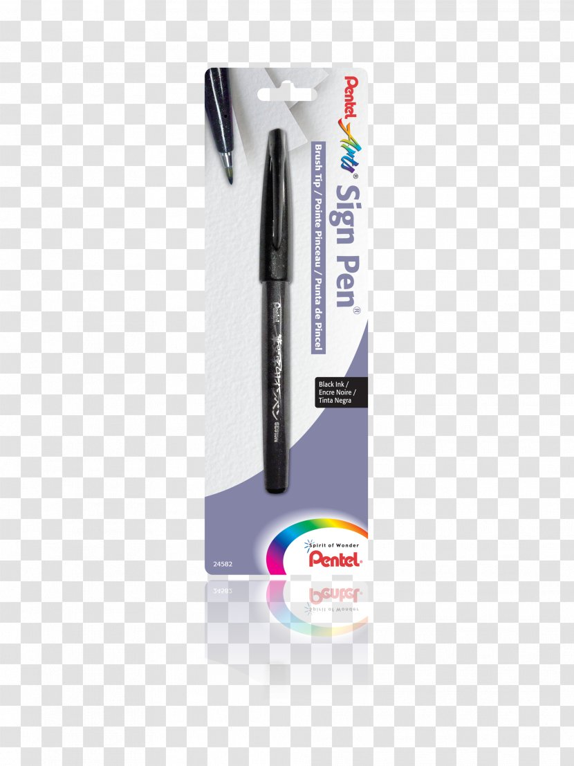 Pentel Fude Touch Brush Sign Pen Arts Pocket Transparent PNG