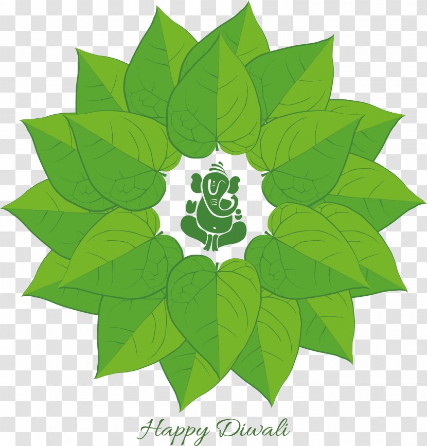 Paan Betel Areca Nut Clip Art - Green Leaves India Festival Poster Transparent PNG
