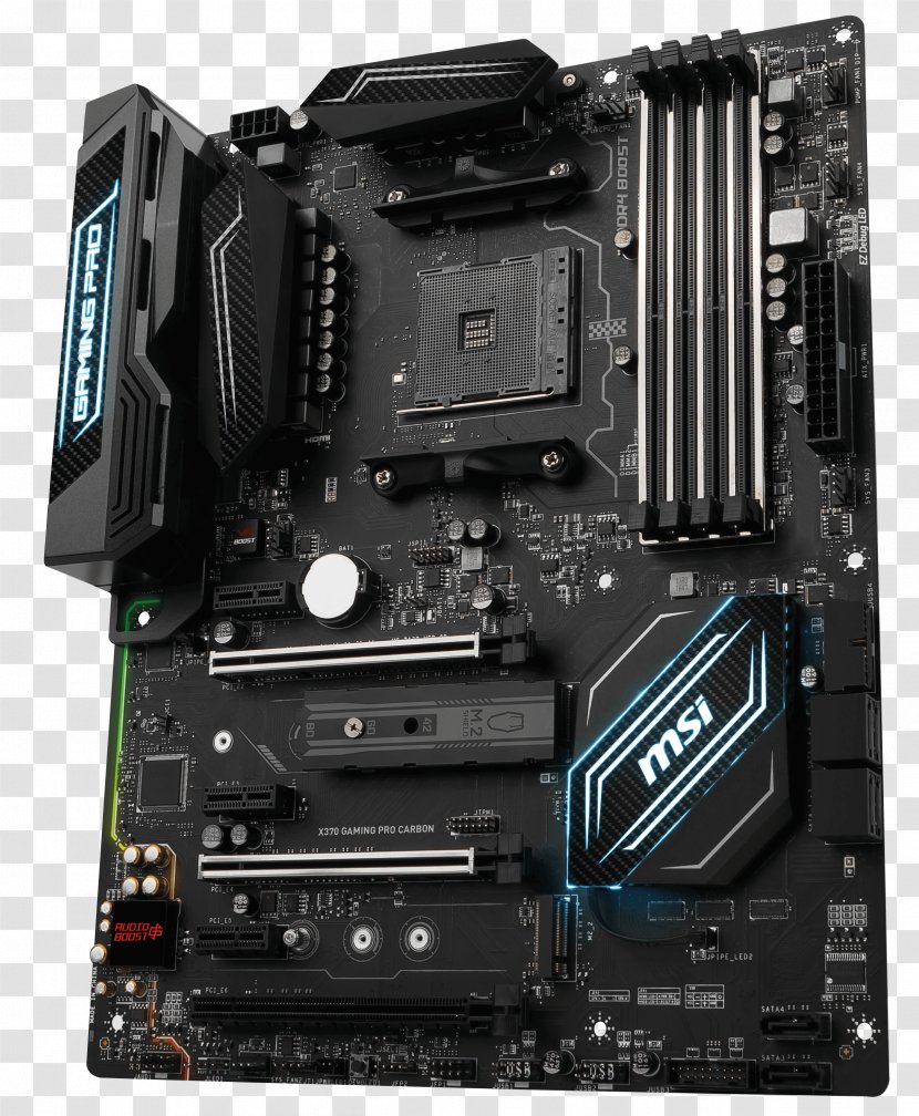 Socket AM4 MSI X370 GAMING PRO CARBON Ryzen Motherboard ATX - Am4 - Cpu Transparent PNG