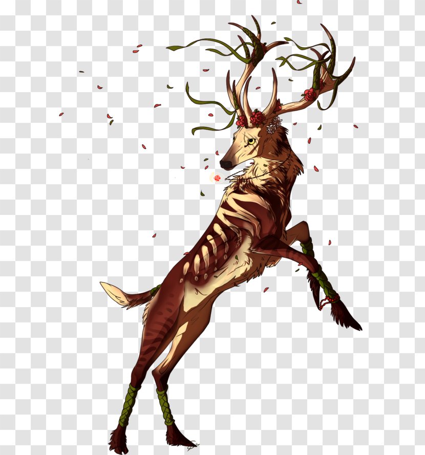 Reindeer - Deer - Rose Paint Transparent PNG