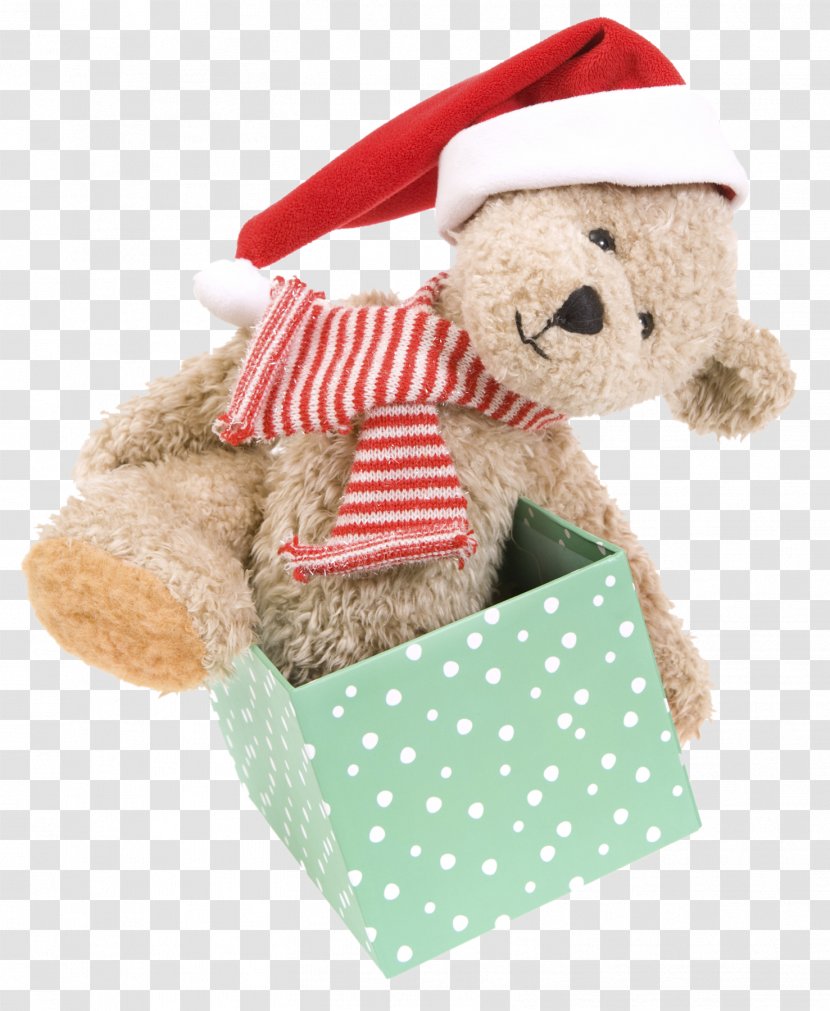 Bear Santa Claus Gift Christmas - Silhouette Transparent PNG