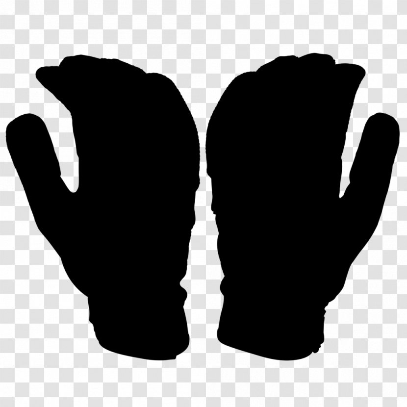 Thumb Black & White - M Glove Font Silhouette Transparent PNG