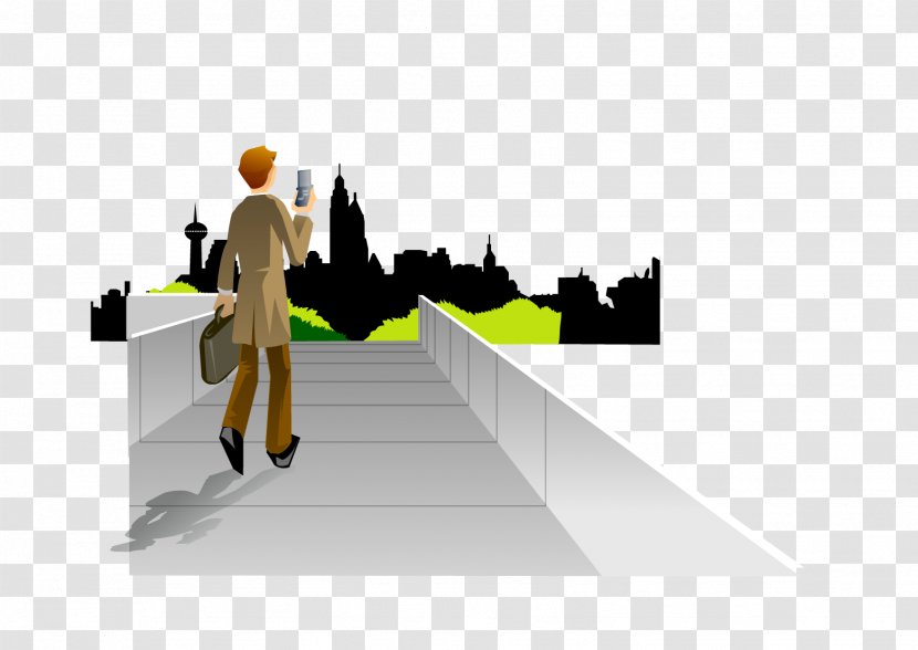 Clip Art - Human Behavior - Commute Man Transparent PNG