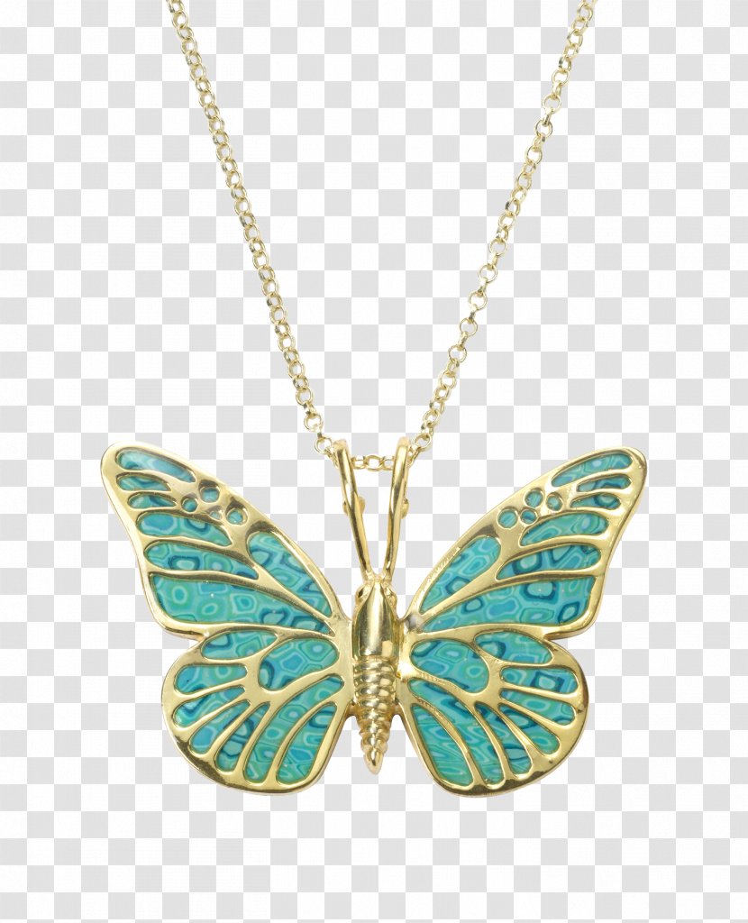 Butterfly Locket Necklace Charms & Pendants Gold Plating - Fimo Transparent PNG