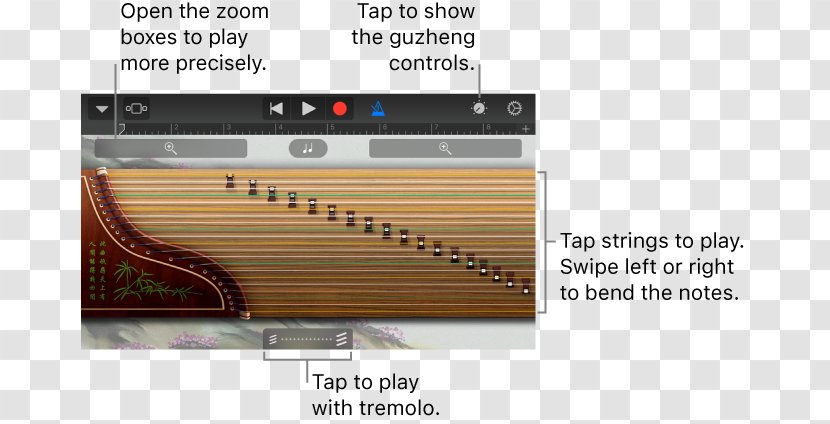 Guzheng Musical Instruments Zither String - Tree Transparent PNG
