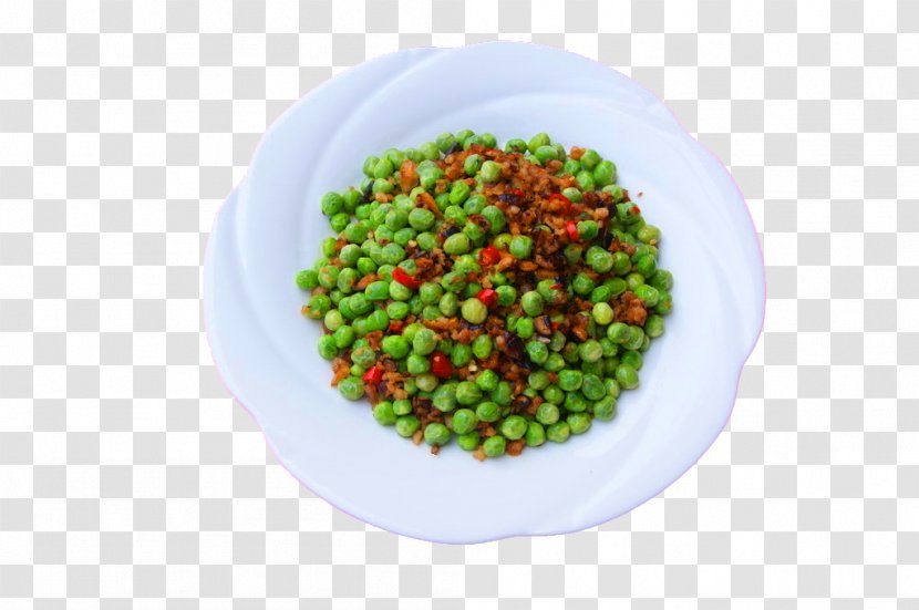 Vegetarian Cuisine Recipe Cooked Rice Food Stir Frying - Fried Peas Transparent PNG