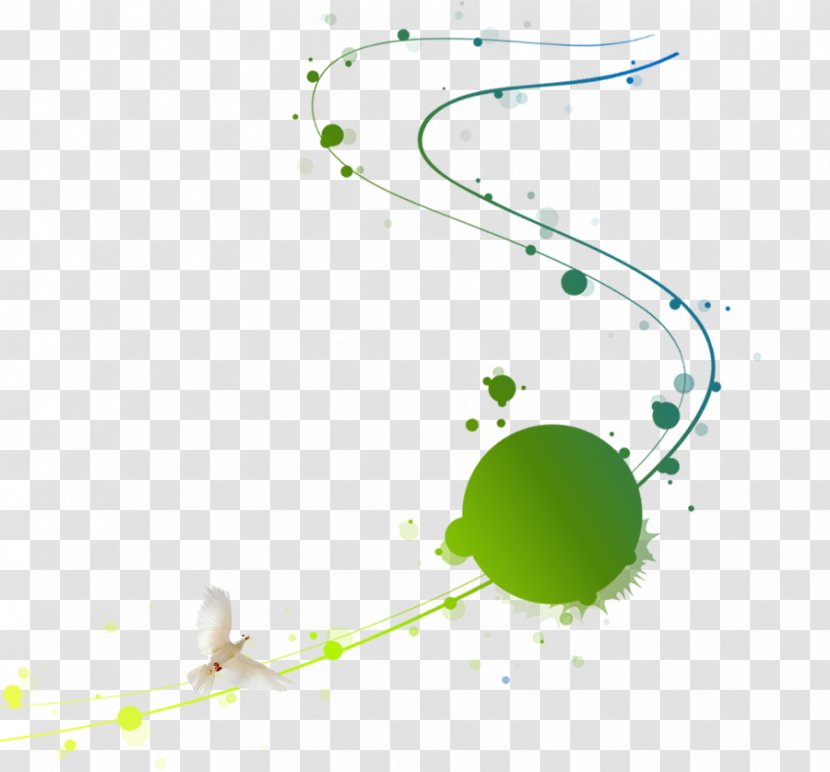 Line Download - Green - Dots Lines Transparent PNG