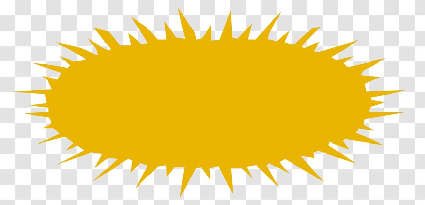 Clip Art - Sticker - Yellow Starburst Transparent PNG