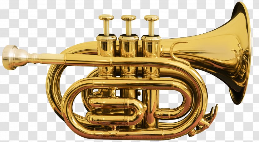 Cornet Trumpet Musical Instrument Brass Bore - Silhouette - Pocket Transparent Clip Art Image Transparent PNG
