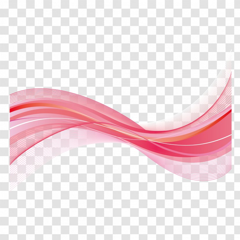 Red - Flowing Wave Cover Background Transparent PNG