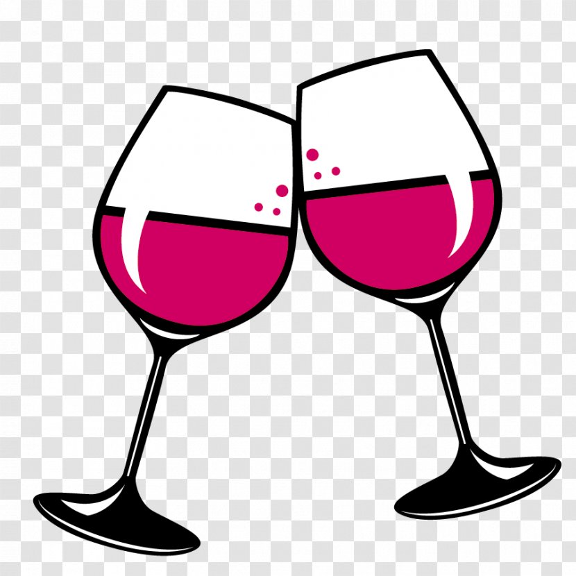 Wine Glass Red White Clip Art - Drinkware Transparent PNG
