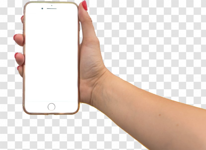 Mobile Phone Gadget Smartphone Iphone Communication Device - Hand Finger Transparent PNG