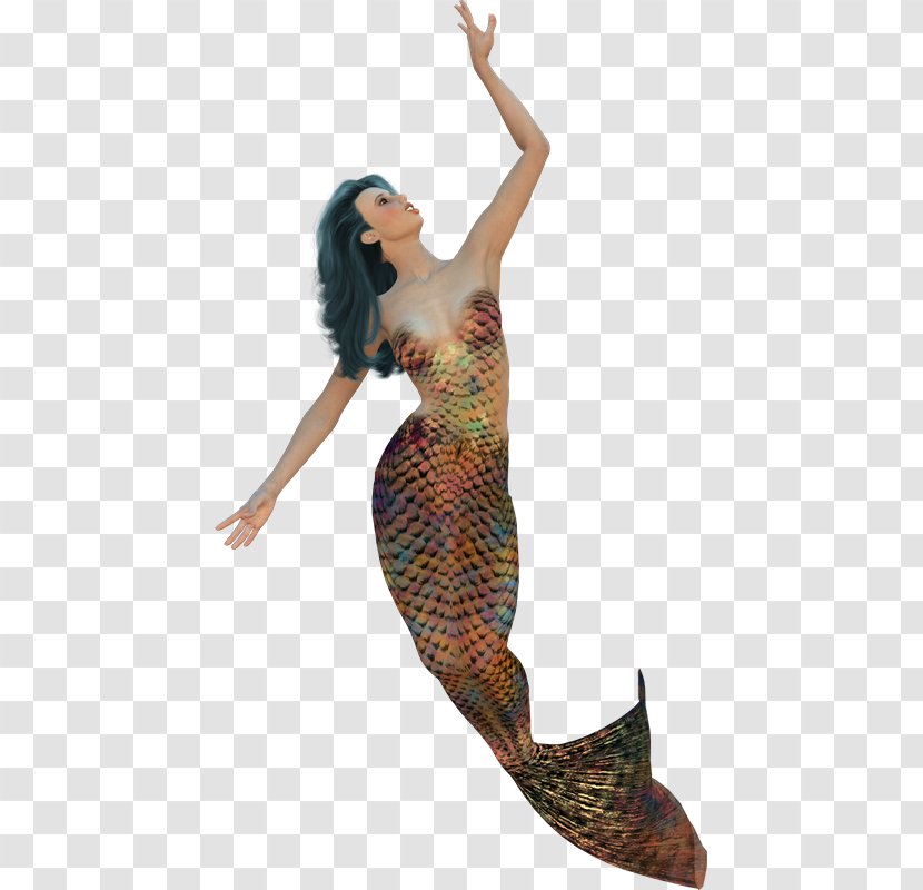 Mermaid Rusalka PhotoScape Clip Art - Cola De Sirena Transparent PNG