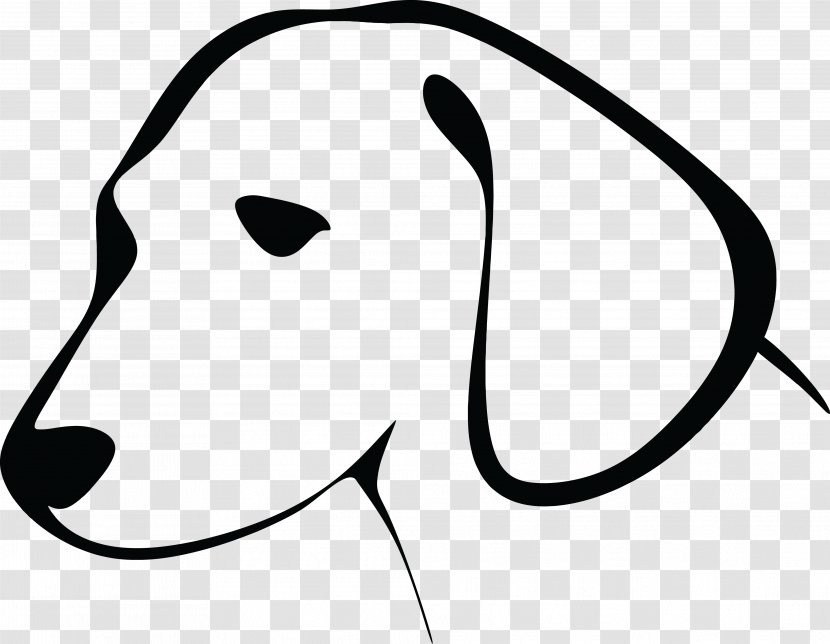 Dalmatian Dog Basset Hound Line Art Clip - Silhouette - Ginger House Transparent PNG