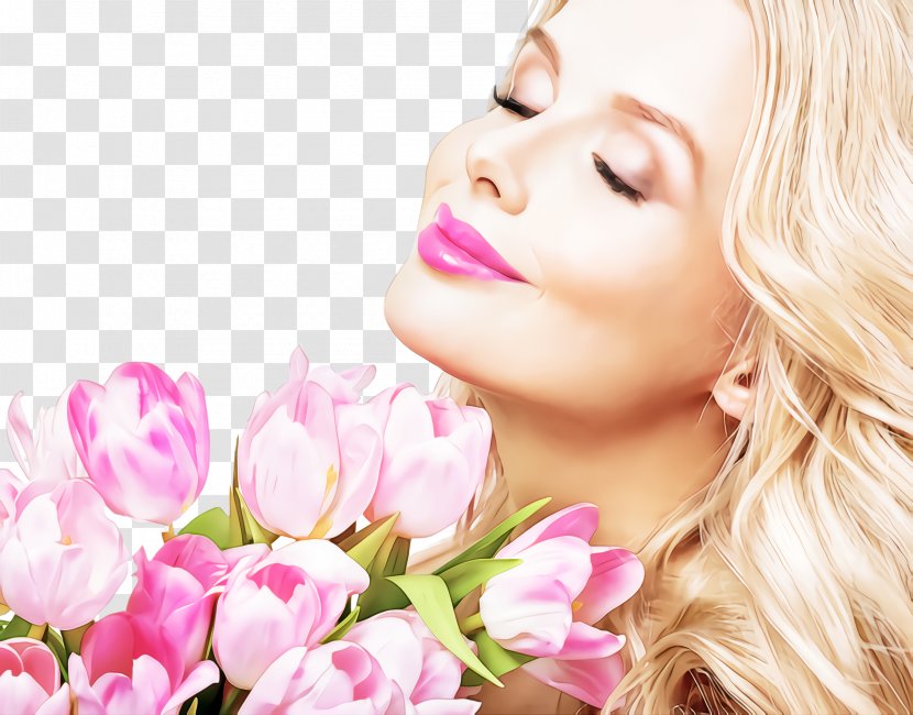 Skin Lip Beauty Pink Petal - Flower - Cheek Spring Transparent PNG