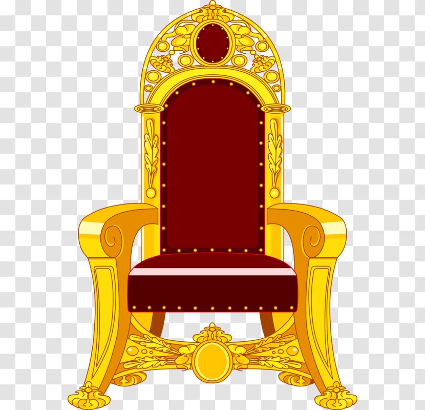 Throne Chair Clip Art - Yellow Transparent PNG