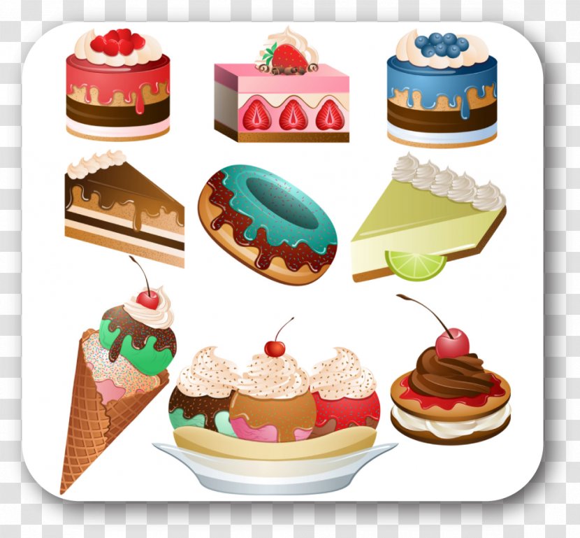 Cream Pie Torte Petit Four Cupcake Clip Art - Cake Transparent PNG
