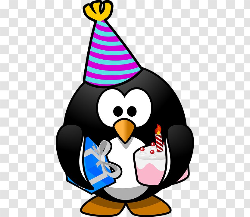 Penguin Party Hat Birthday Clip Art - Bird - A Gift To The Transparent PNG