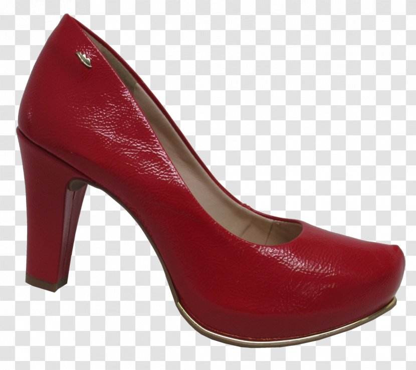 Red High-heeled Shoe Court Leather - Absatz - Feminino Transparent PNG