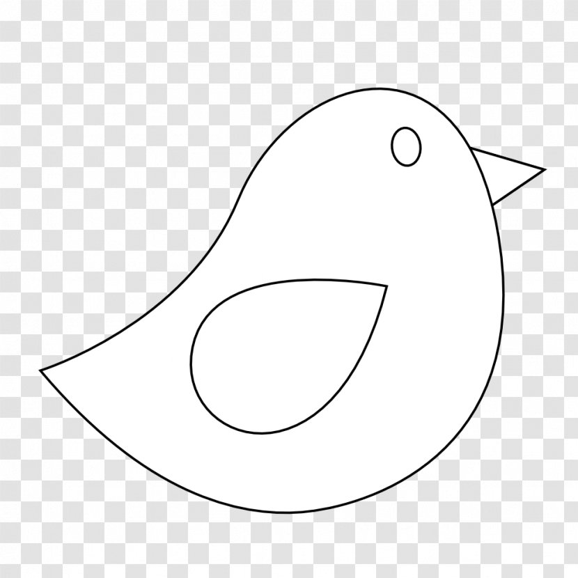 Bird Line Art Animal Clip - White - Outline Cliparts Transparent PNG