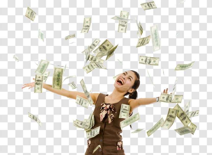 Money Stock Photography Royalty-free Woman - Royaltyfree - Falling Transparent PNG