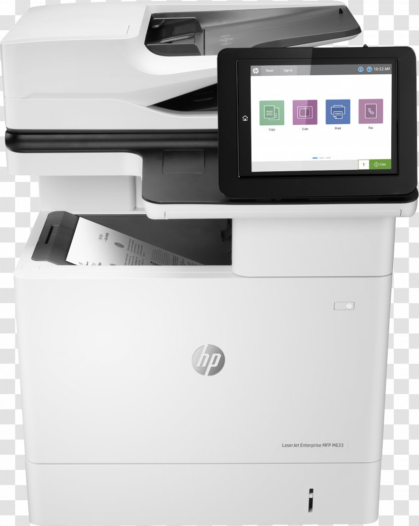 Hewlett-Packard HP LaserJet Enterprise Flow MFP M681f Multi-function Printer - Hp Color Laserjet - Hewlett-packard Transparent PNG