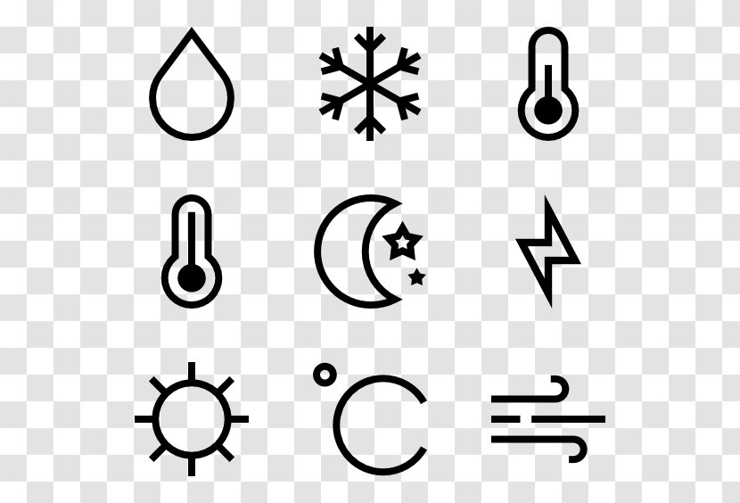 Weather Forecasting Climate Thermometer - Icons Set Transparent PNG