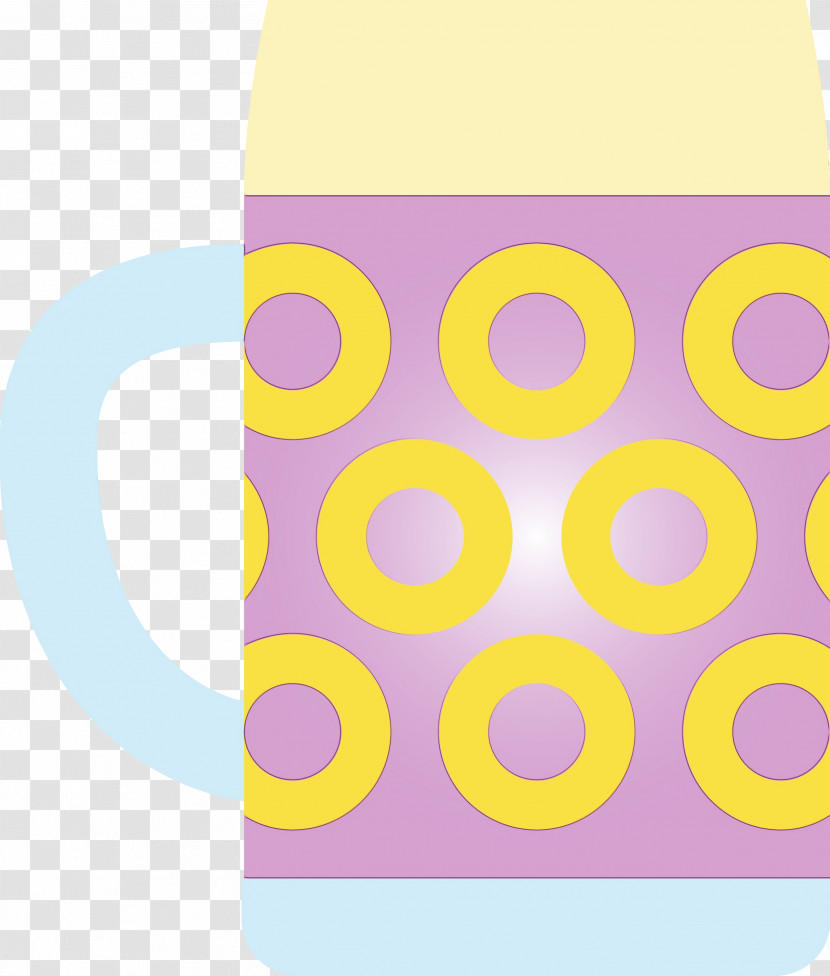 Yellow Drinkware Circle Tableware Pattern Transparent PNG