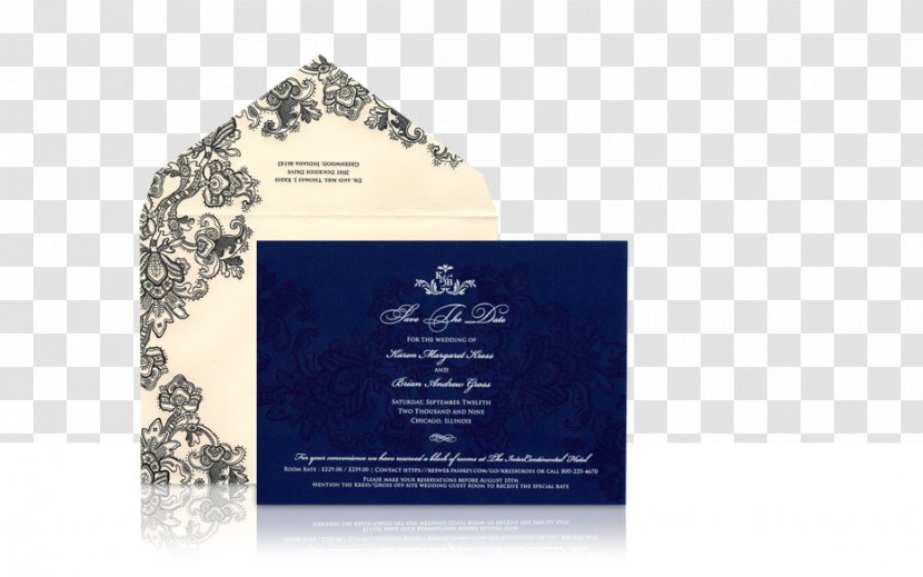 Wedding Invitation Cobalt Blue Font - Luxury Transparent PNG