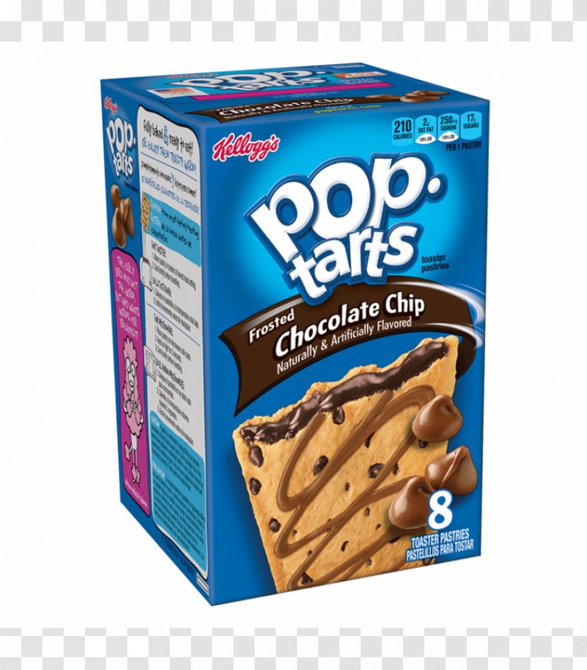 Kellogg's Pop-Tarts Chocolate Chip Cookie Dough Toaster Pastries Frosting & Icing Pastry Frosted Fudge Transparent PNG