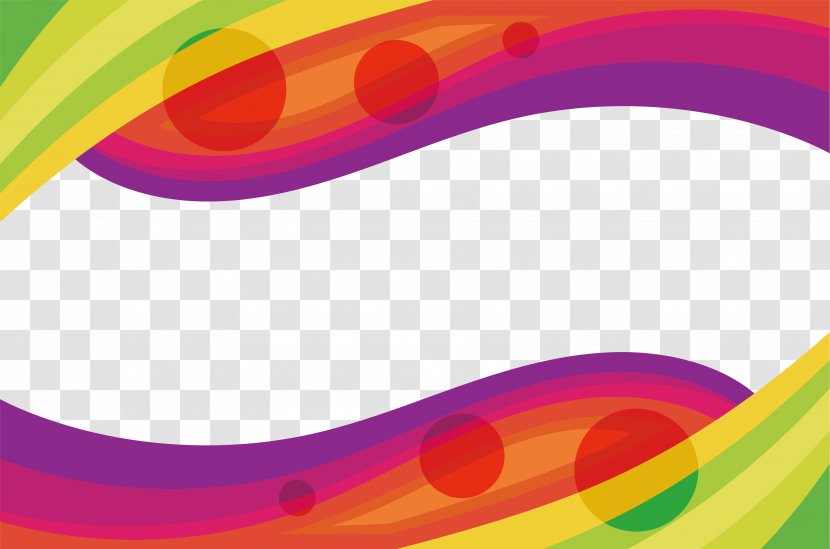 Rainbow Wave Color - Purple - Border Transparent PNG